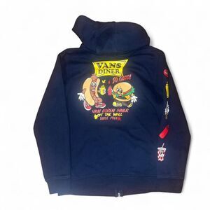 Kids Youth' Boys Navy Diner Burger Zip Up Hoodie SZ L